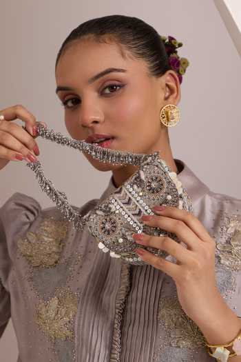 Doux Amour Rangrez Embellished Flapover Clutch
