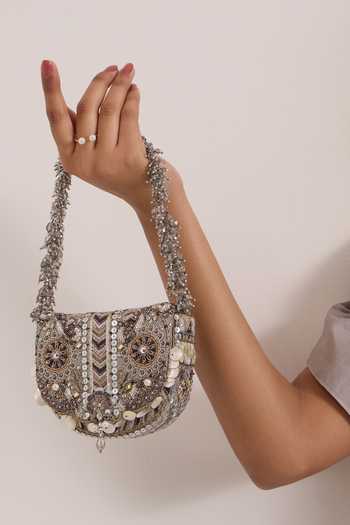 Doux Amour Rangrez Embellished Flapover Clutch