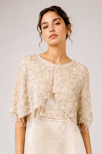Buy Label Ivish Beige Viscose Round Neck Embroidered Cape And Kurta Set Online at Aza Fashions Buy_Label Ivish_Beige Viscose Round Neck Embroidered Cape And Kurta Set _Online_at_Aza_Fashions