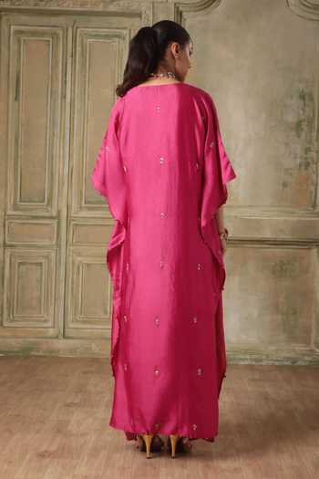 Label Niti Bothra Zar-Rang Pink Kaftan Set 