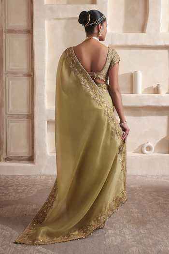 Label Niti Bothra Zar-Rang Zardosi Border Saree Set