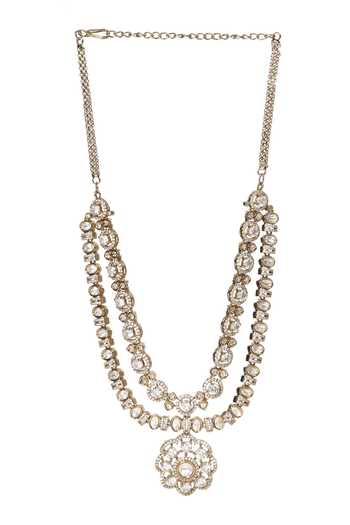 Preeti Mohan Mansi Polki Layered Necklace Set 