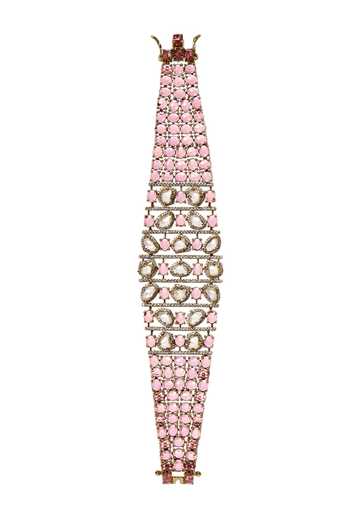 Preeti Mohan Pink Menka Rose Cut Bracelet Online at Aza Fashions Preeti Mohan_Pink Menka Rose Cut Bracelet _Online_at_Aza_Fashions