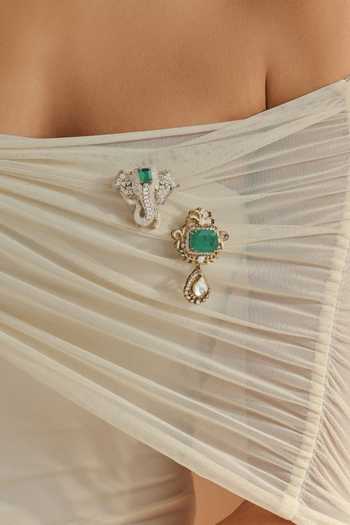 Preeti Mohan Vinayaka Green Elephant Brooch