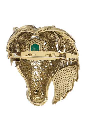 Preeti Mohan Emerald Green Ashva Horse Brooch Online at Aza Fashions Preeti Mohan_Emerald Green Ashva Horse Brooch _Online_at_Aza_Fashions