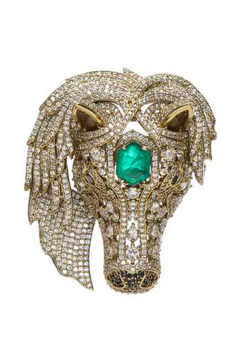 Preeti Mohan Ashva Green Horse Brooch