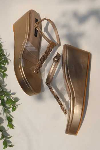 Shradha Hedau Footwear Couture Amara Transparent Strap Wedges 