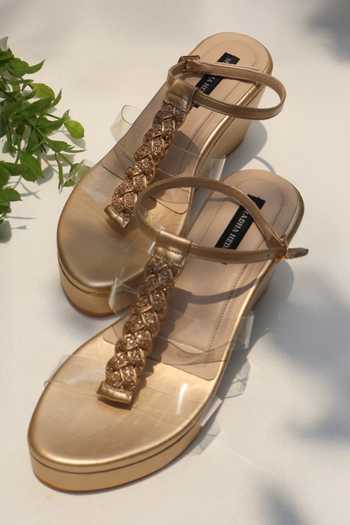 Shradha Hedau Footwear Couture Amara Transparent Strap Wedges 