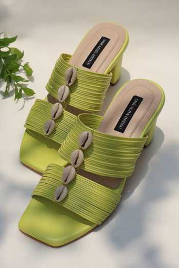 Shradha Hedau Footwear Couture Inara Shell Block Heels 