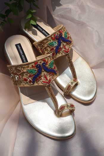 Shradha Hedau Footwear Couture Tara Embroidered Block Heels 