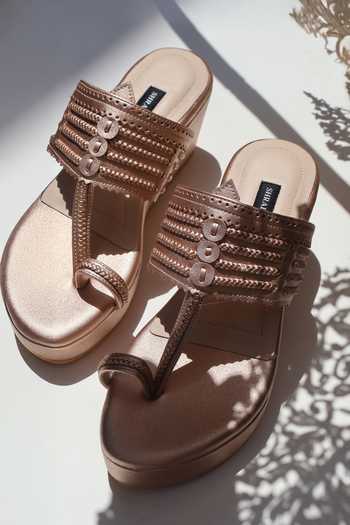 Shradha Hedau Footwear Couture Myra Handcrafted Kolhapuri Wedges 