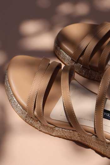 Buy Shradha Hedau Footwear Couture Beige Amaaya Handcrafted Wedges Online at Aza Fashions Buy_Shradha Hedau Footwear Couture_Beige Amaaya Handcrafted Wedges _Online_at_Aza_Fashions
