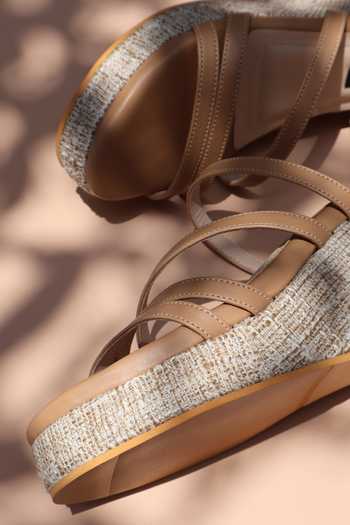 Buy Shradha Hedau Footwear Couture Beige Amaaya Handcrafted Wedges Buy_Shradha Hedau Footwear Couture_Beige Amaaya Handcrafted Wedges