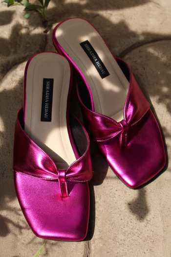 Shradha Hedau Footwear Couture Frida Metallic Matka Block Heels