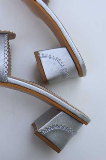 Buy Shradha Hedau Footwear Couture Silver Mirari Strappy Block Heels Online at Aza Fashions Buy_Shradha Hedau Footwear Couture_Silver Mirari Strappy Block Heels _Online_at_Aza_Fashions