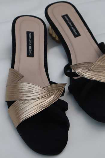 Shradha Hedau Footwear Couture Karis Leafy Strap Block Heels