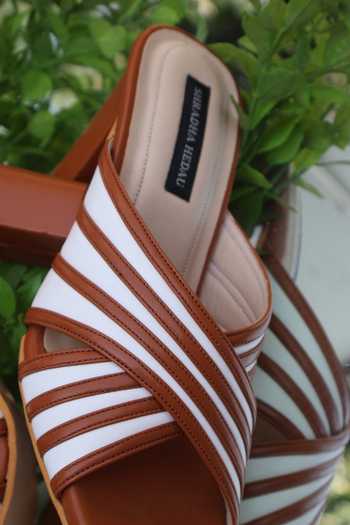 Buy Shradha Hedau Footwear Couture Tan Amalfi Multi Strap Block Heels Online at Aza Fashions Buy_Shradha Hedau Footwear Couture_Tan Amalfi Multi Strap Block Heels _Online_at_Aza_Fashions