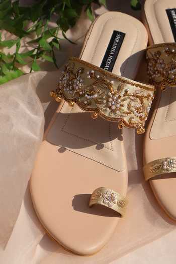 Shradha Hedau Footwear Couture Avni Embroidered Block Heels