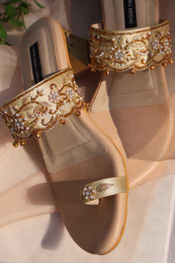 Shradha Hedau Footwear Couture Avni Embroidered Block Heels