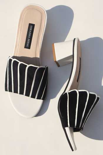 Shradha Hedau Footwear Couture Mila Striped Strap Block Heels 
