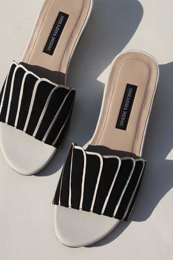 Shradha Hedau Footwear Couture Mila Striped Strap Block Heels 