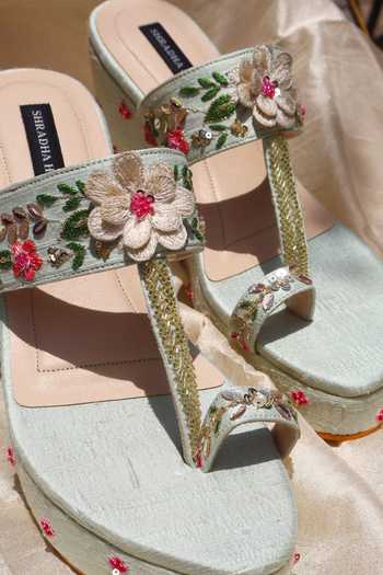 Shradha Hedau Footwear Couture Ishani Embellished Wedges