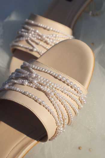 Buy Shradha Hedau Footwear Couture Beige Martina Beaded Strap Transparent Block Heels Online at Aza Fashions Buy_Shradha Hedau Footwear Couture_Beige Martina Beaded Strap Transparent Block Heels _Online_at_Aza_Fashions