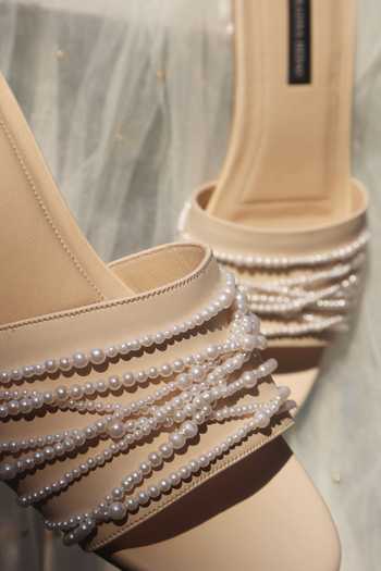Buy Shradha Hedau Footwear Couture Beige Martina Beaded Strap Transparent Block Heels Buy_Shradha Hedau Footwear Couture_Beige Martina Beaded Strap Transparent Block Heels