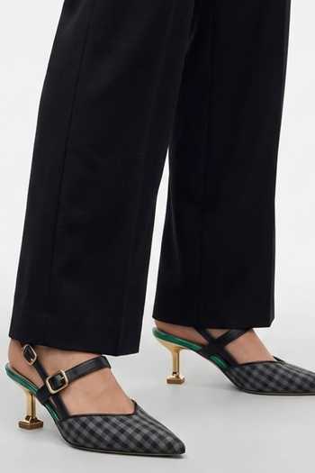 Shradha Hedau Footwear Couture Muriel Houndstooth Pointed Toe Heels