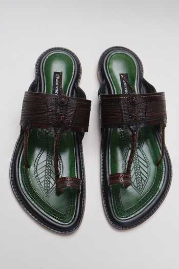 Shradha Hedau Footwear Couture Malhar Leather Slider Sandals