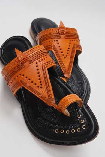 Shradha Hedau Footwear Couture Vedant Leather Slider Sandals