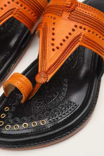 Buy Shradha Hedau Footwear Couture Black Vedant Leather Slider Sandals Buy_Shradha Hedau Footwear Couture_Black Vedant Leather Slider Sandals
