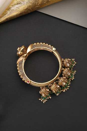 Swabhimann Polki Jhumka Drop Kada 