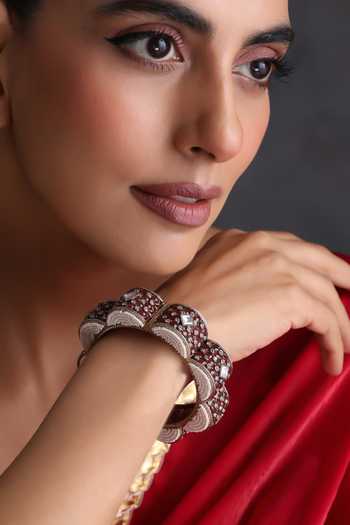 Swabhimann Red Polki Kada 