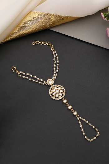 Swabhimann Embellished Polki Hathphool 