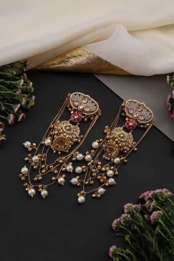 Swabhimann Multicolour Polki Dangler Earrings 