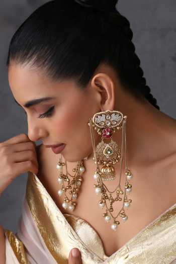 Swabhimann Multicolour Polki Dangler Earrings 