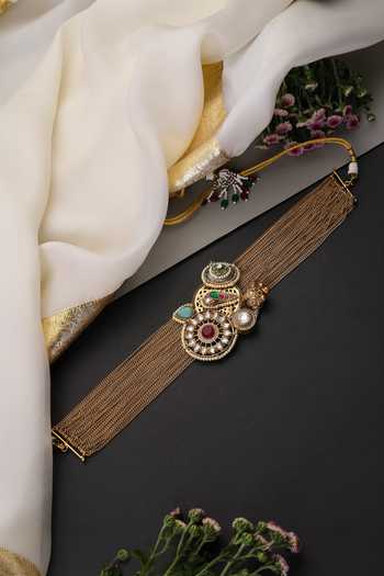 Swabhimann Multicolour Polki Choker 