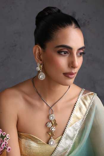 Swabhimann Polki Motifs Necklace & Earrings Set 