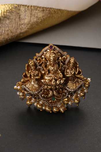 Swabhimann Carved Temple Work Braid Pin 