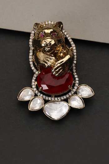 Swabhimann Ruby & Polki Brooch 
