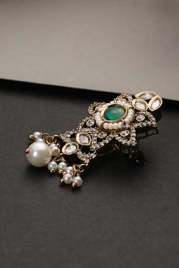 Swabhimann Emerald & Polki Brooch 