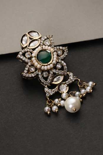 Swabhimann Emerald & Polki Brooch 