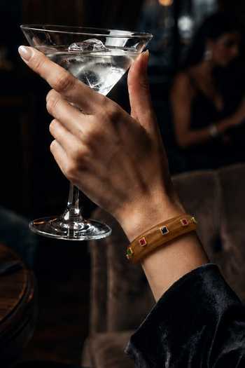 Buy Tad Accessories Multi Color Handmade Brass Resin Cuff Bracelet Online at Aza Fashions Buy_Tad Accessories_Multi Color Handmade Brass Resin Cuff Bracelet _Online_at_Aza_Fashions