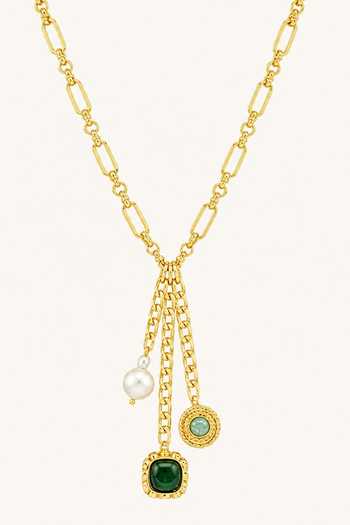Tad Accessories Brass Charm Necklace