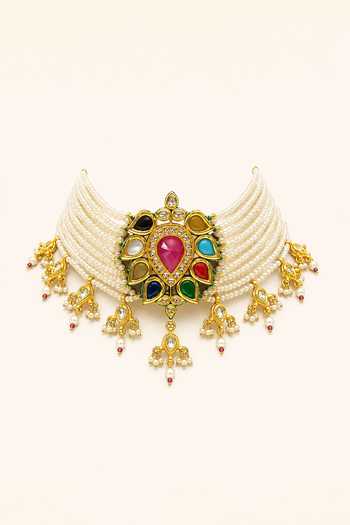 Tad Accessories Imitation Kundan Necklace Set 