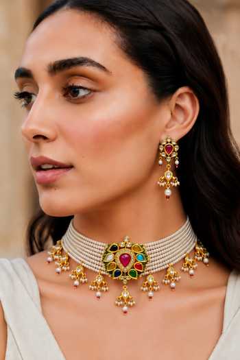 Tad Accessories Imitation Kundan Necklace Set 