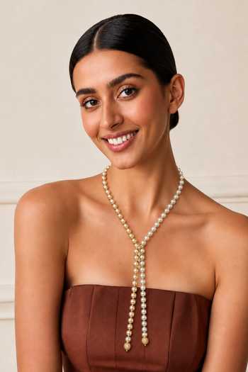 Tad Accessories Pearl Long Necklace 