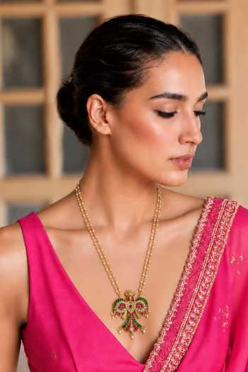Tad Accessories_Multi Color Beaded Necklace _Online_at_Aza_Fashions