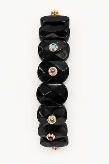Tad Accessories_Black Stone Bracelet _Online_at_Aza_Fashions